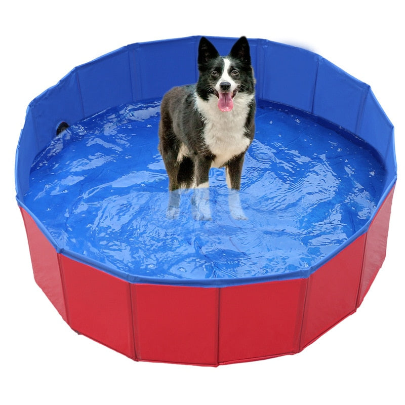 Foldable dog swimming sales pool