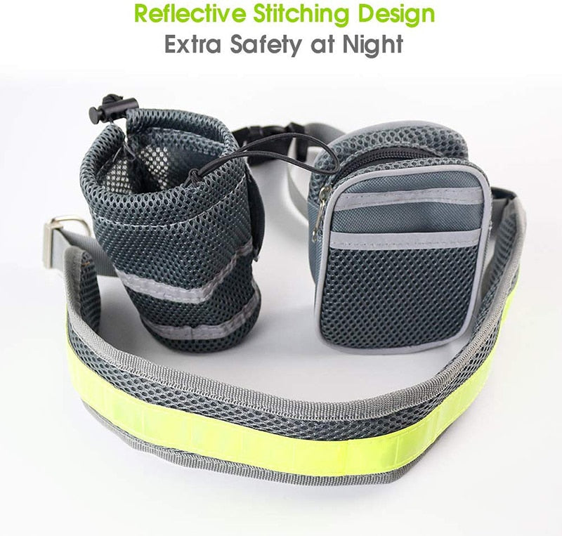 Benepaw Reflective Handsfree Dog Leash With Two Storage Bags