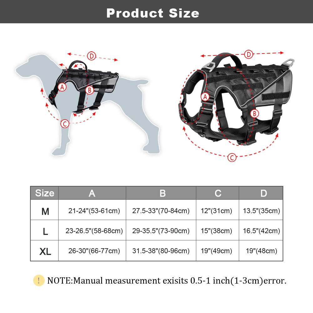 Military Tactical Dog Harness