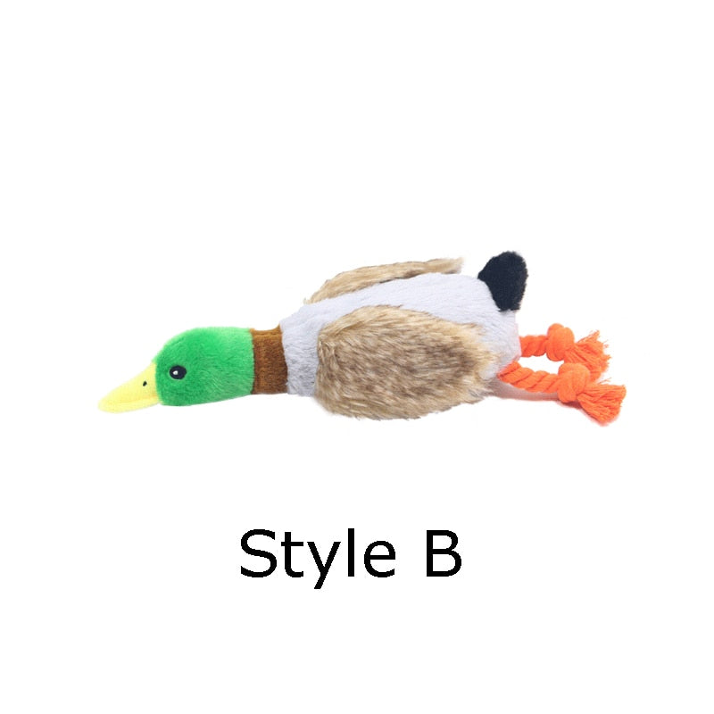 Cute Plush Duck Dog Toy