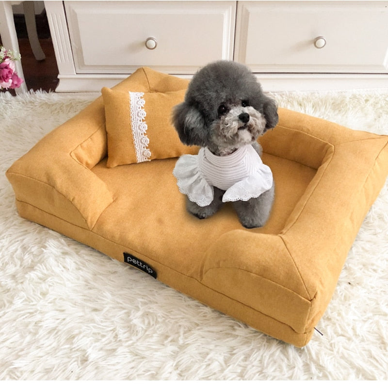 Elegant Dog Bed With Pillow