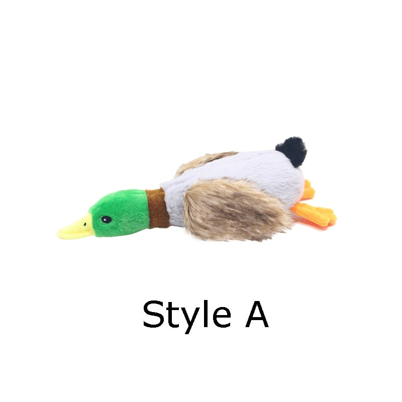 Cute Plush Duck Dog Toy