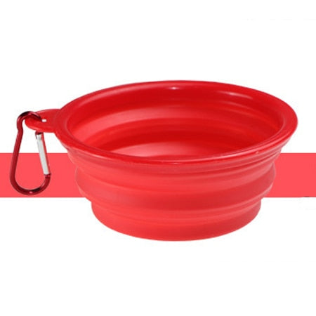 350ml or 1000ml Solid Color Foldable Dog Bowl