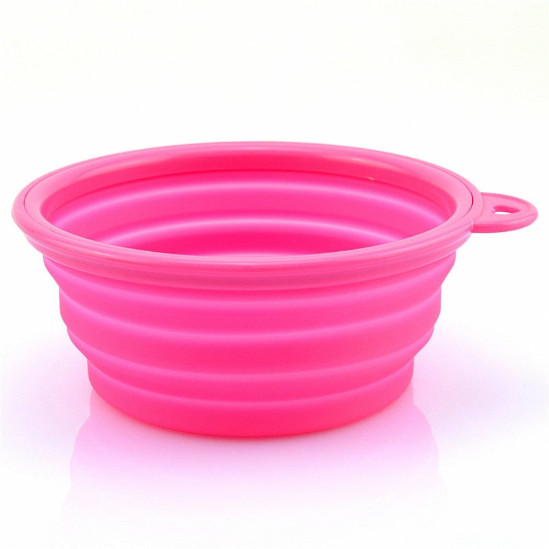 350ml or 1000ml Solid Color Foldable Dog Bowl