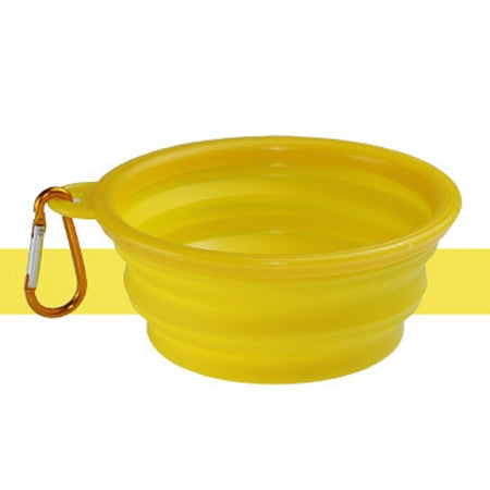 350ml or 1000ml Solid Color Foldable Dog Bowl