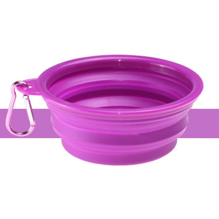 350ml or 1000ml Solid Color Foldable Dog Bowl